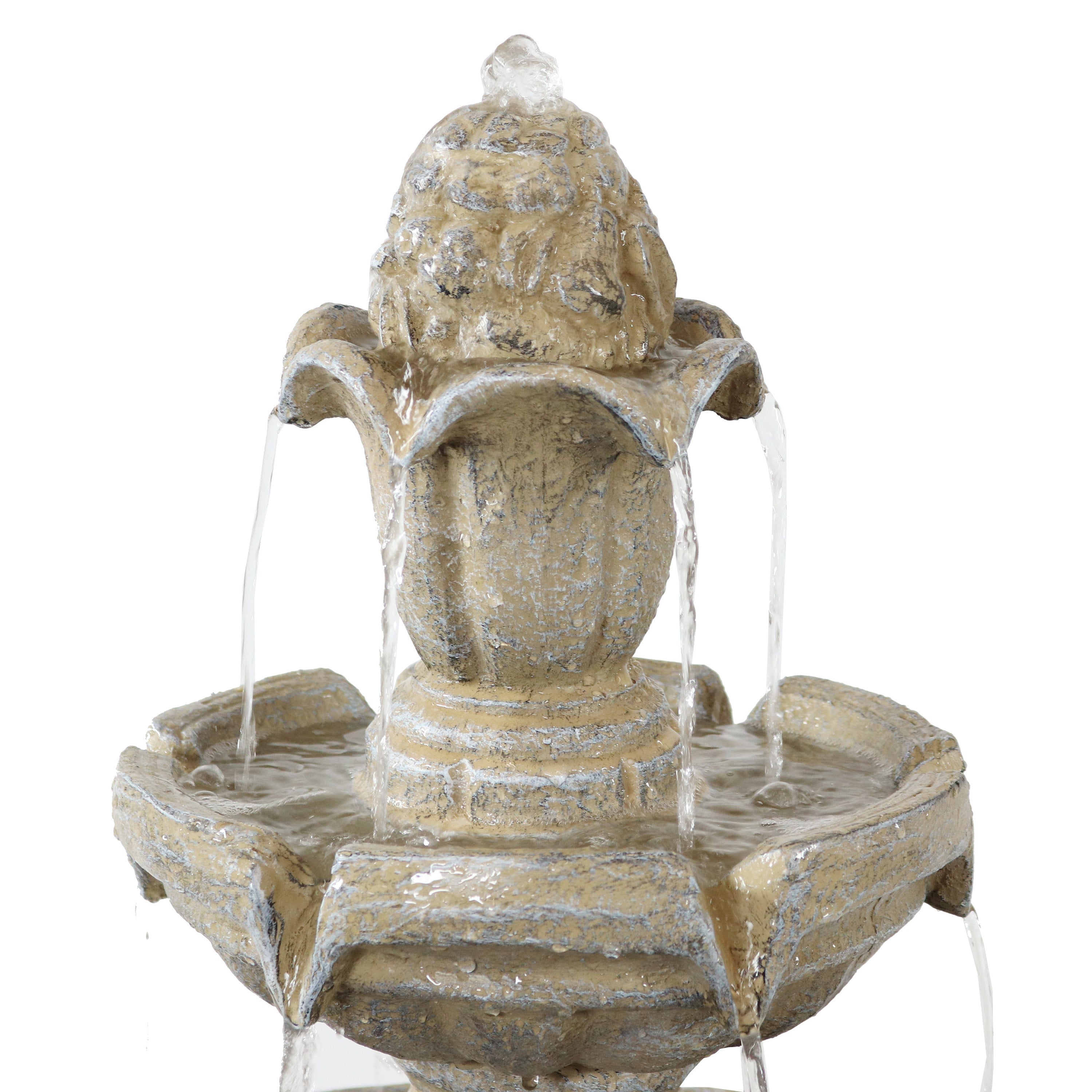 Sunnydaze 3-Tier Outdoor Water Fountain with Pump - 48" H FC-73688