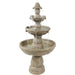 Sunnydaze 3-Tier Outdoor Water Fountain with Pump - 48" H FC-73688
