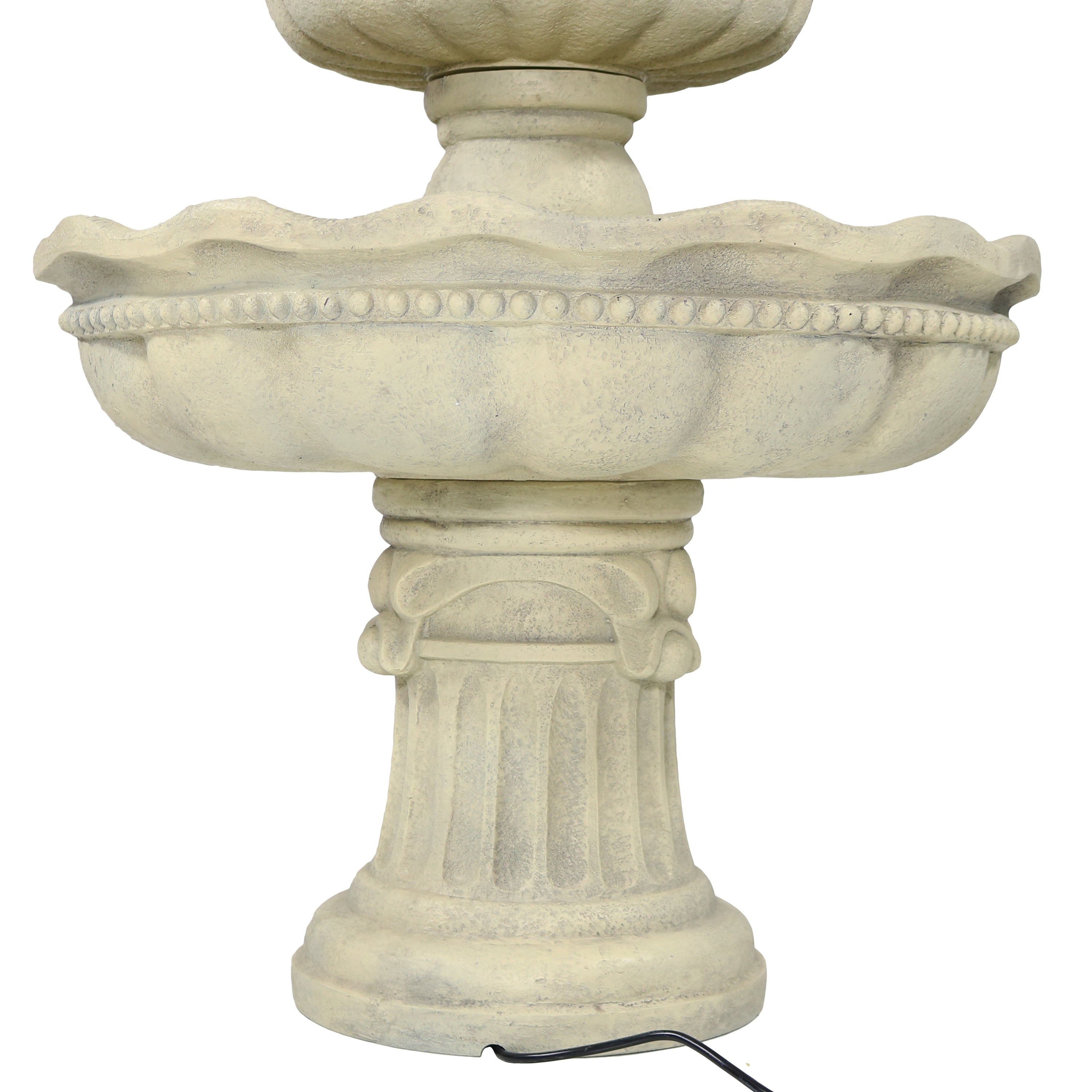 Sunnydaze 3-Tier Pineapple Garden Fountain - White - 51" H FC-73903