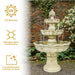 Sunnydaze 3-Tier Pineapple Garden Fountain - White - 51" H FC-73903