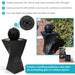 Sunnydaze 32" H Black Ball Solar Water Fountain with Battery Backup and LED Light AMP-F815