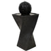 Sunnydaze 32" H Black Ball Solar Water Fountain with Battery Backup and LED Light AMP-F815