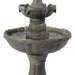 Sunnydaze 33" 2-Tier Pineapple Water Fountain Solar with Battery Backup Fountain SL-73082