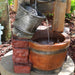 Sunnydaze 34" Rustic Pouring Buckets Outdoor Fountain with Solar Lantern WNC-382