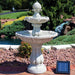 Sunnydaze 35" H 2-Tier Solar Outdoor Water Fountain with Battery Backup