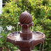 Sunnydaze 35" H 2-Tier Solar Outdoor Water Fountain with Battery Backup