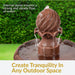 Sunnydaze 35" H 2-Tier Solar Outdoor Water Fountain with Battery Backup