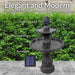 Sunnydaze 35" H 2-Tier Solar Outdoor Water Fountain with Battery Backup