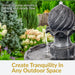 Sunnydaze 35" H 2-Tier Solar Outdoor Water Fountain with Battery Backup