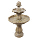 Sunnydaze 35" H 2-Tier Solar Outdoor Water Fountain with Battery Backup AMP-F802ERTH