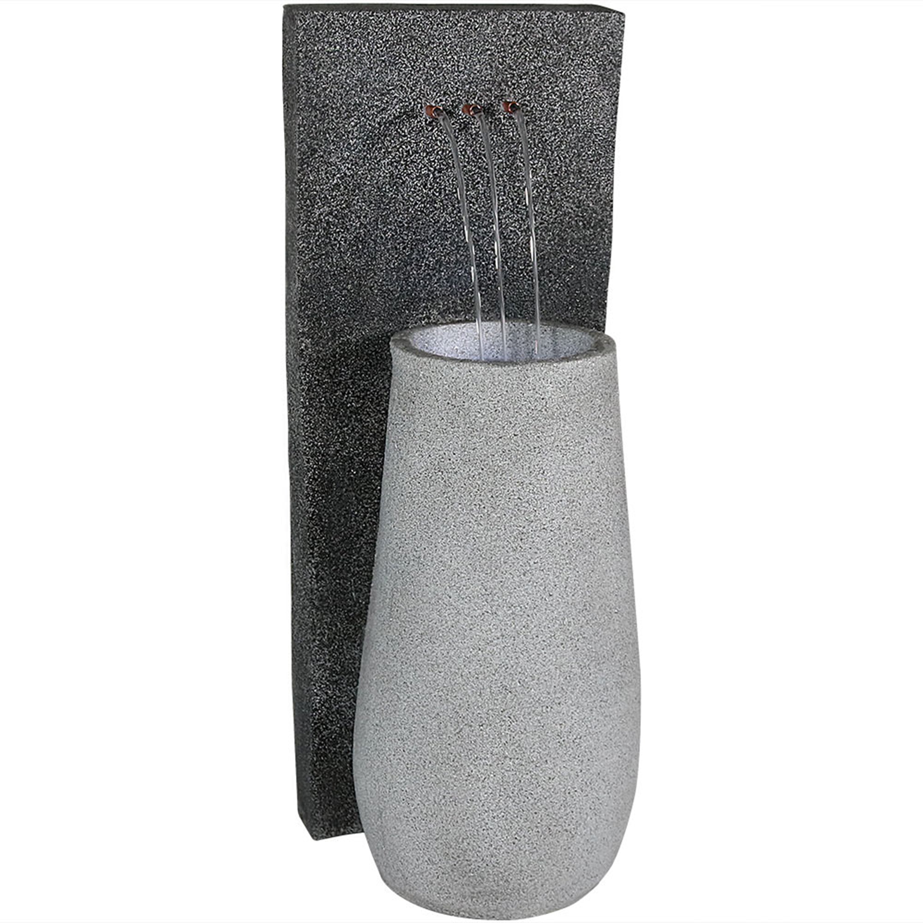 Sunnydaze 35" Three Stream Monterno Outdoor Fountain with LED Light XCA-13302