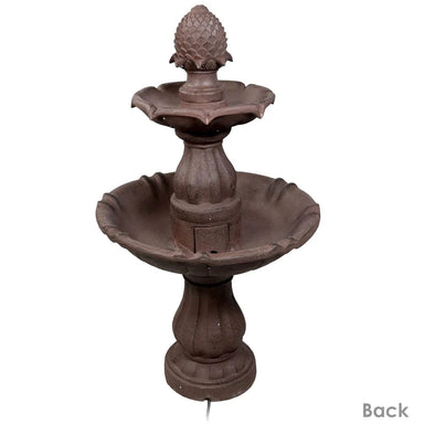 Sunnydaze 38" 2-Tier Curved Plinth Outdoor Water Fountain LZH-124