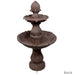Sunnydaze 38" 2-Tier Curved Plinth Outdoor Water Fountain LZH-124