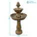 Sunnydaze 38" H Blooming Flower 2-Tier Outdoor Water Fountain GSI-707