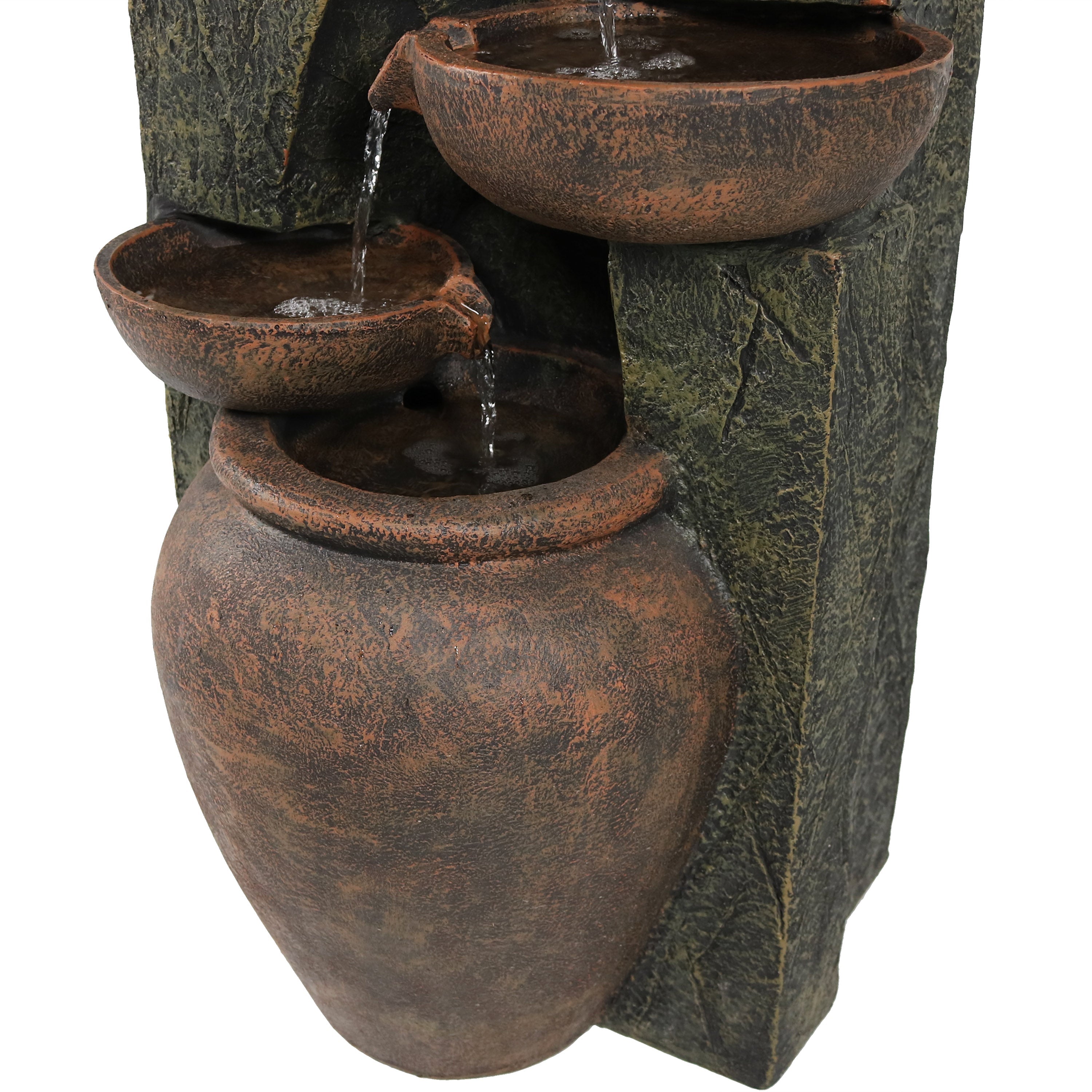 Sunnydaze 39" Cascading Earthenware Pottery Stream Fountain LZH-034