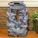 Sunnydaze 39" Dual Cascading Rock Falls Water Fountain with LED Lights and Electric Submersible Pump DW-505