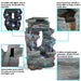 Sunnydaze 39" Dual Cascading Rock Falls Water Fountain with LED Lights and Electric Submersible Pump DW-505