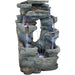 Sunnydaze 39" Dual Cascading Rock Falls Water Fountain with LED Lights and Electric Submersible Pump DW-505