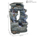 Sunnydaze 39" Dual Cascading Rock Falls Water Fountain with LED Lights and Electric Submersible Pump DW-505