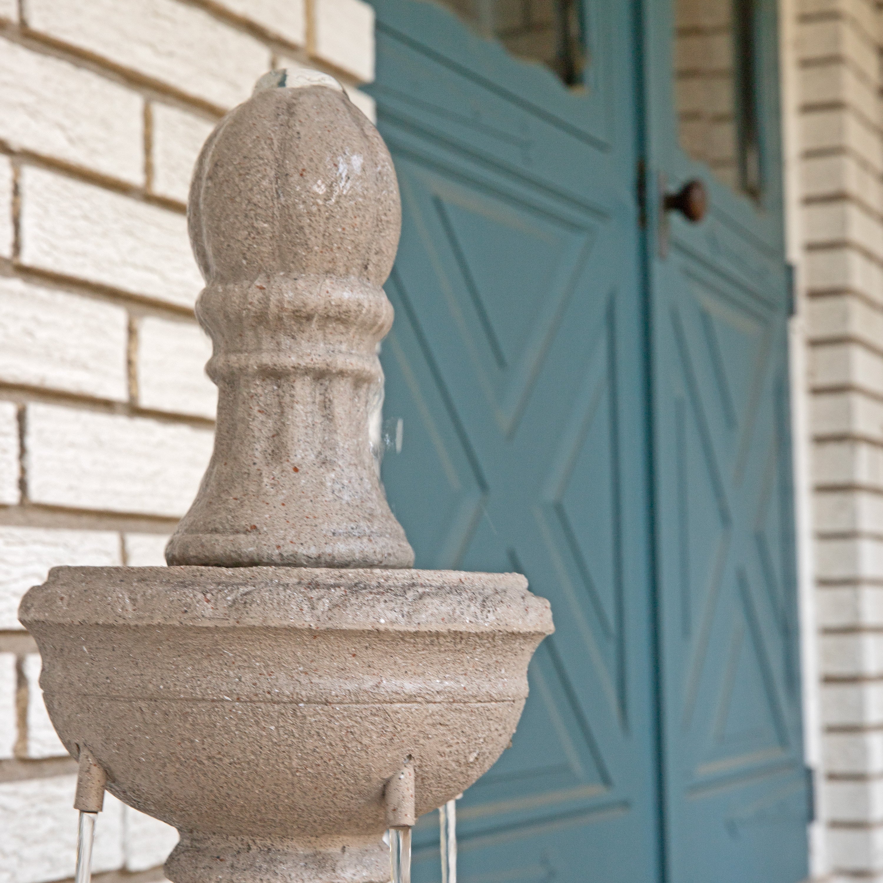 Sunnydaze 39" H Cyprus 3-Tier Polyresin Outdoor Water Fountain