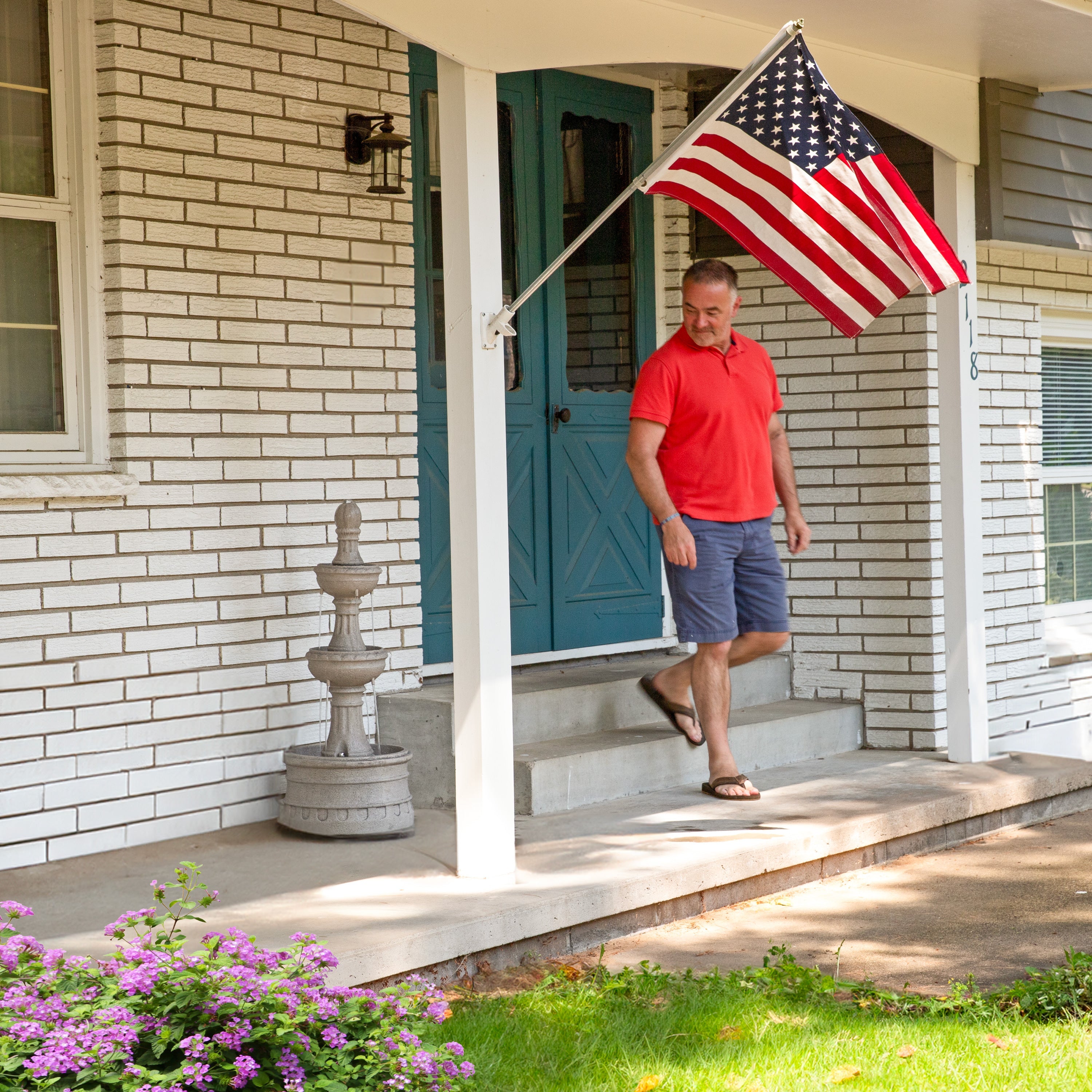 Sunnydaze 39" H Cyprus 3-Tier Polyresin Outdoor Water Fountain