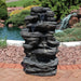 Sunnydaze 39" Rock Falls Electric Waterfall Fountain with LED Lights XCA-132311002