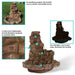 Sunnydaze 41.5" H Lighted Stone Springs Outdoor Water Fountain with LED Lights FC-73882