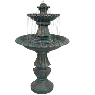 Sunnydaze 41" Nouveau 2-Tier Outdoor Water Fountain LZH-100