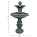 Sunnydaze 41" Nouveau 2-Tier Outdoor Water Fountain LZH-100