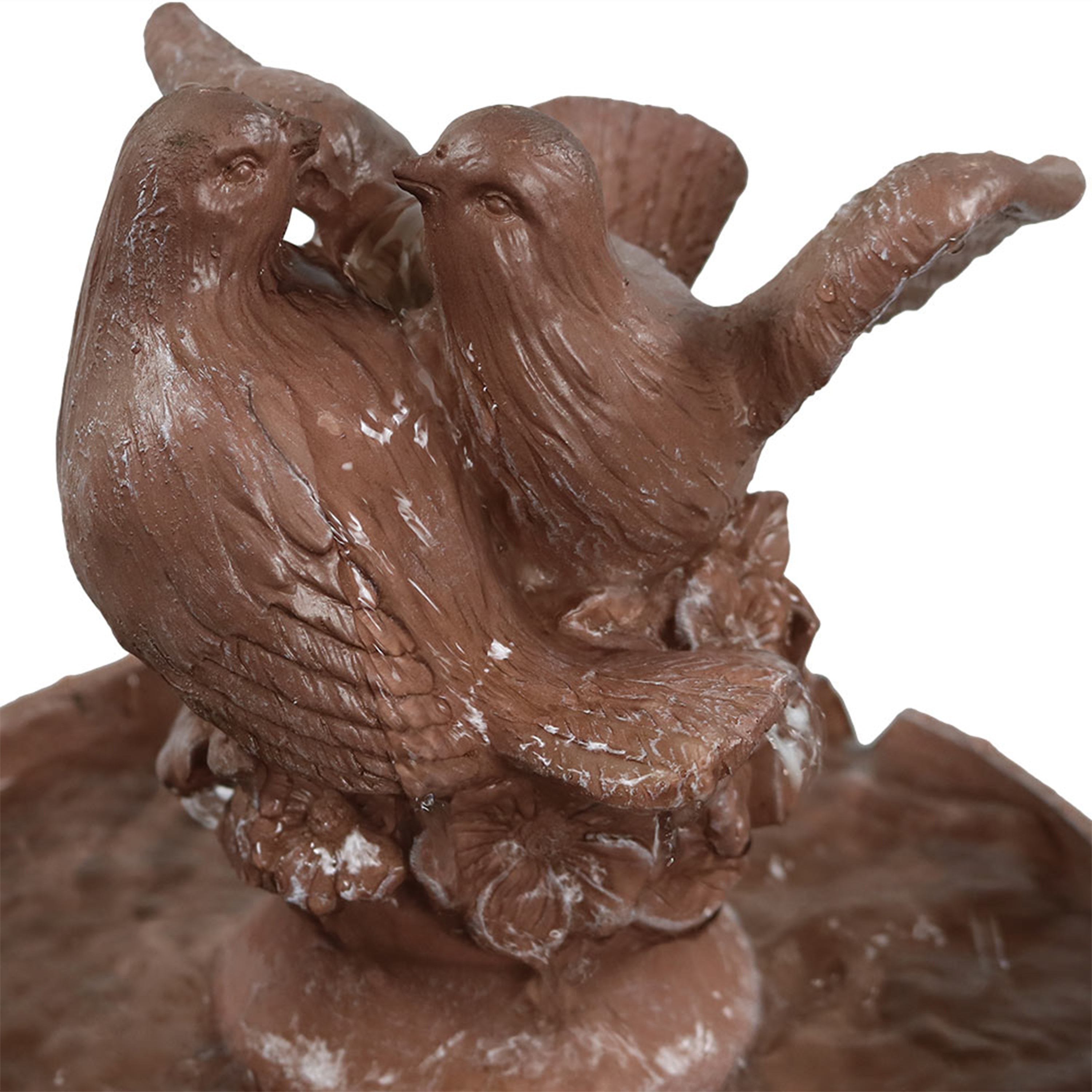 Sunnydaze 43" H 3-Tier Dove Pair Outdoor Water Fountain GSI-774