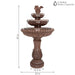 Sunnydaze 43" H 3-Tier Dove Pair Outdoor Water Fountain GSI-774