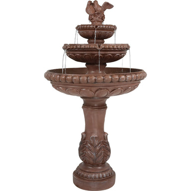 Sunnydaze 43" H 3-Tier Dove Pair Outdoor Water Fountain GSI-774