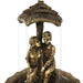 Sunnydaze 43" Lovers Umbrella Solar-Powered Fountain with Battery Backup and Lights SL-0241