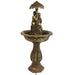 Sunnydaze 43" Lovers Umbrella Solar-Powered Fountain with Battery Backup and Lights SL-0241