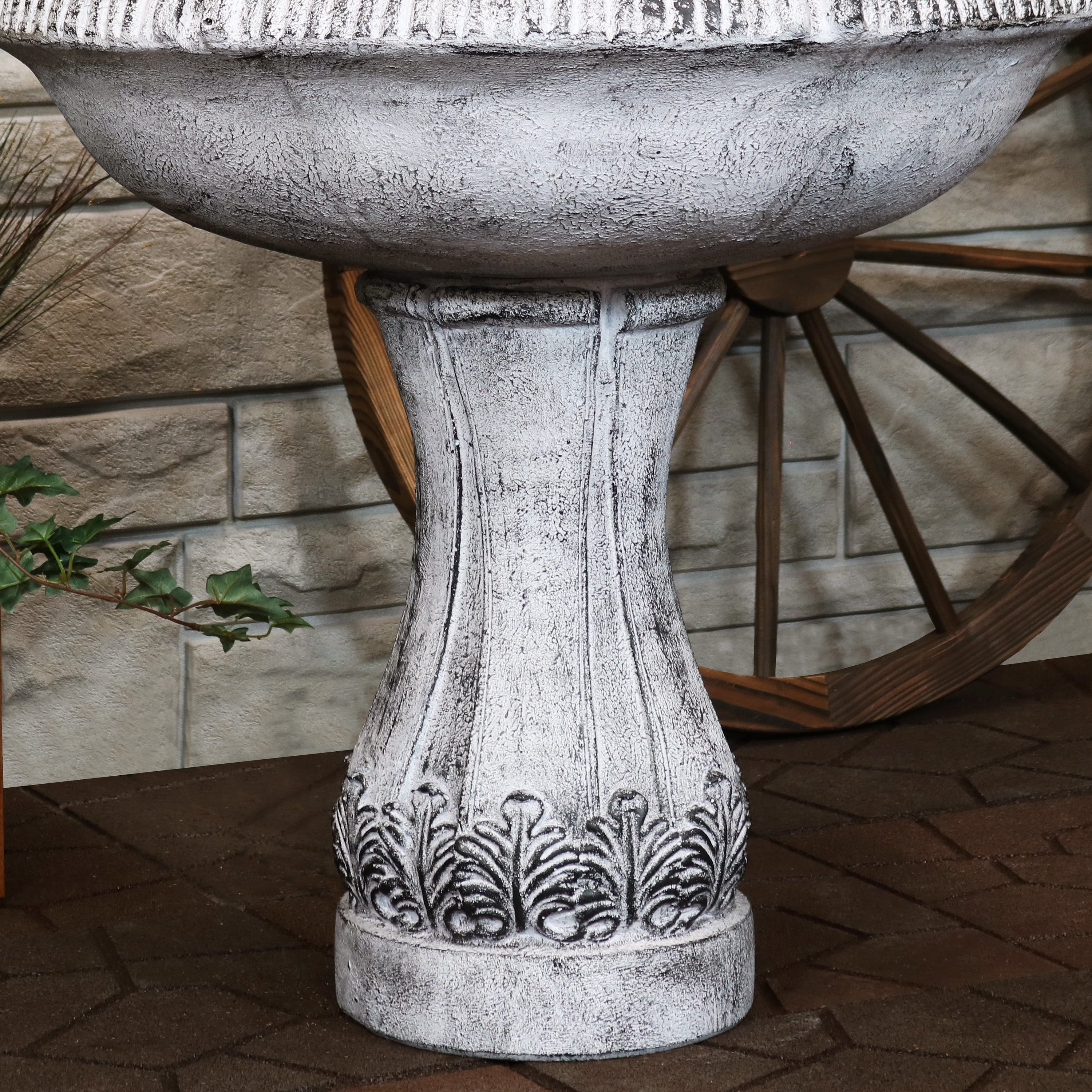 Sunnydaze 45" 3-Tier Outdoor Water Fountain Mediterranean Reinforced Concrete FWD-426