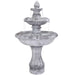 Sunnydaze 45" 3-Tier Outdoor Water Fountain Mediterranean Reinforced Concrete FWD-426