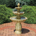 Sunnydaze 46" Classic Tulip 3-Tier Electric Water Fountain