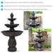 Sunnydaze 46" Classic Tulip 3-Tier Electric Water Fountain