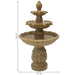 Sunnydaze 46" Classic Tulip 3-Tier Electric Water Fountain