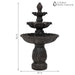 Sunnydaze 46" Classic Tulip 3-Tier Electric Water Fountain