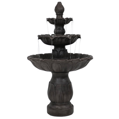 Sunnydaze 46" Classic Tulip 3-Tier Electric Water Fountain XCA-131502DB