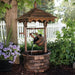 Sunnydaze 48" H Old-Fashioned Wood Wishing Well Fountain with Liner DSL-086