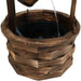 Sunnydaze 48" H Old-Fashioned Wood Wishing Well Fountain with Liner DSL-086