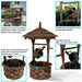 Sunnydaze 48" H Old-Fashioned Wood Wishing Well Fountain with Liner DSL-086