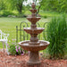 Sunnydaze 52" H 4-Tier Pineapple Outdoor Water Fountain