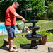 Sunnydaze 52" H 4-Tier Pineapple Outdoor Water Fountain