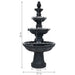 Sunnydaze 52" H 4-Tier Pineapple Outdoor Water Fountain