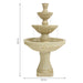 Sunnydaze 55" H Classic Designer 3-Tier Outdoor Water Fountain