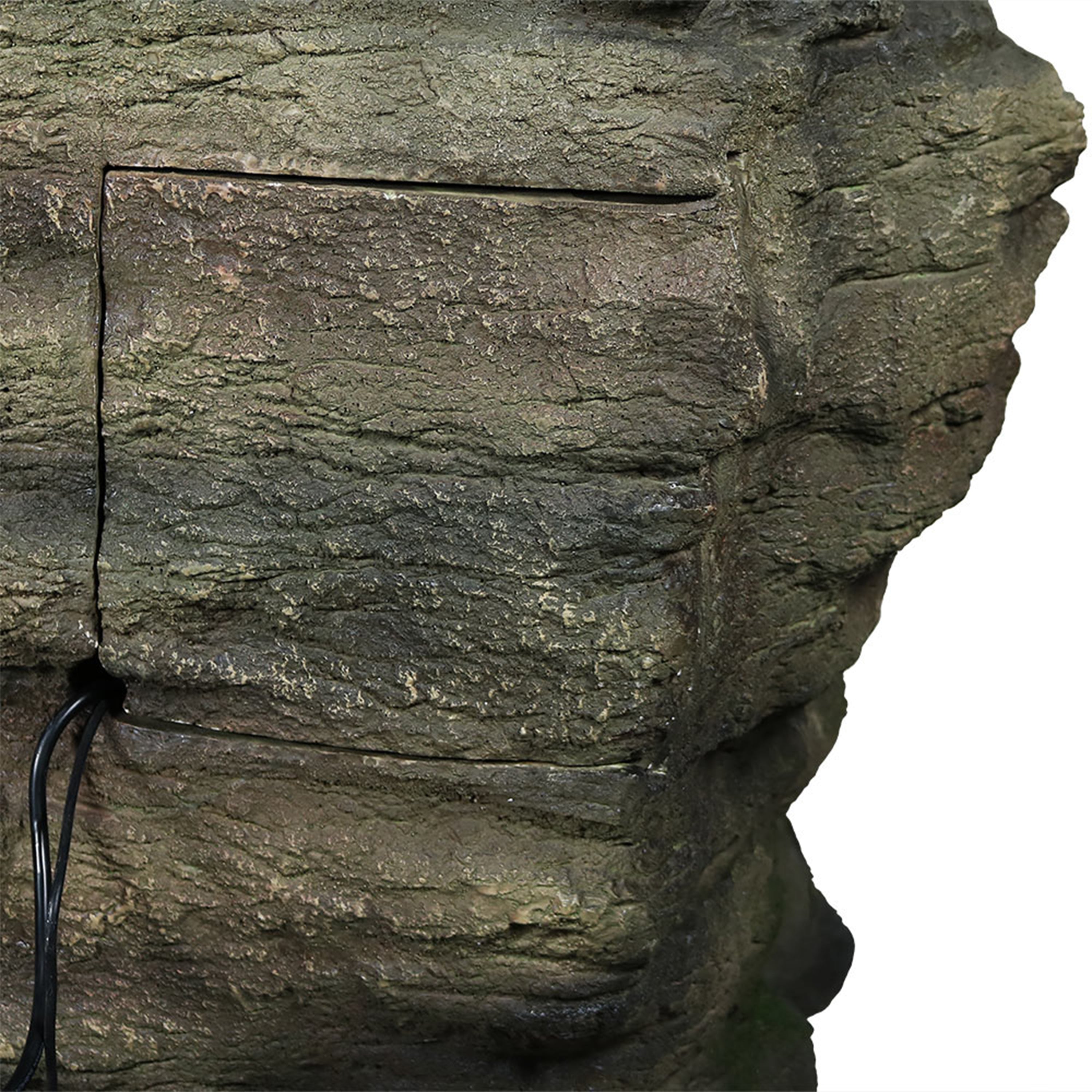 Sunnydaze 61" Flat Rock Summit Large Outdoor Waterfall Fountain with LED Lights DW-09032