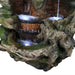 Sunnydaze 61" Flat Rock Summit Large Outdoor Waterfall Fountain with LED Lights DW-09032